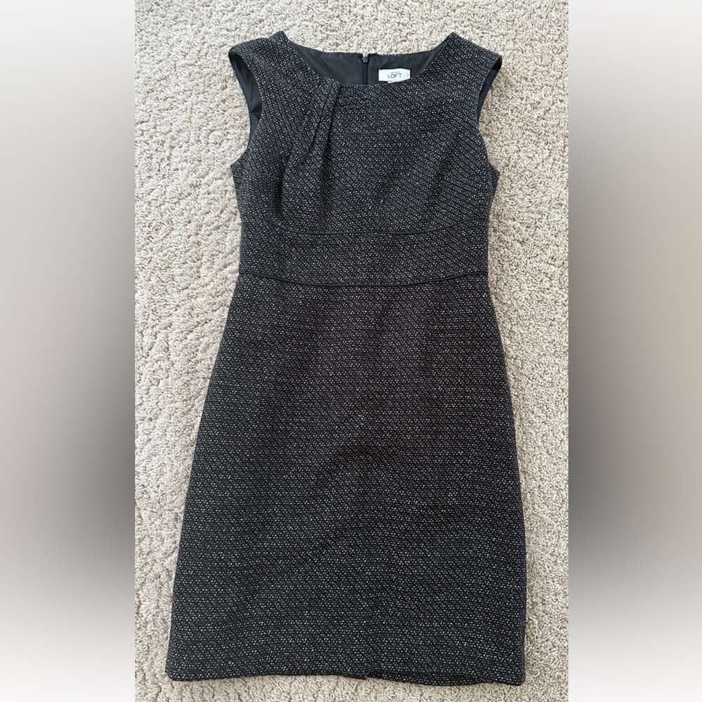 Ann Taylor Loft Tweed Sheath Dress